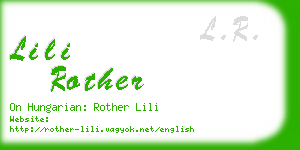 lili rother business card